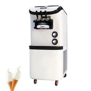 Commercial Soft Serve Ice Cream Machine Electric Vertical 3 Flavours Sundae Vending Machine