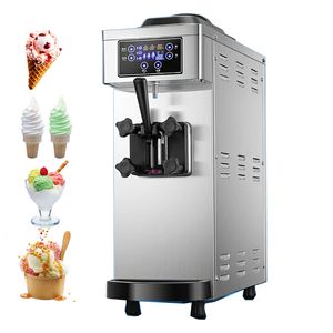 Machine commerciale de crème glacée molle de service Machine électrique de fabricants de crème glacée une saveurs Sundae distributeur automatique de yaourt 1100W