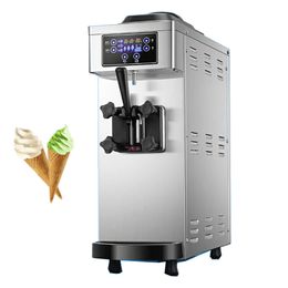 Machine commerciale à crème glacée molle, en acier inoxydable, Machine de Production de cônes sucrés à une saveur