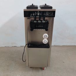 Machine à crème glacée commerciale molle, verticale, Kulfi, 3 saveurs, électrique