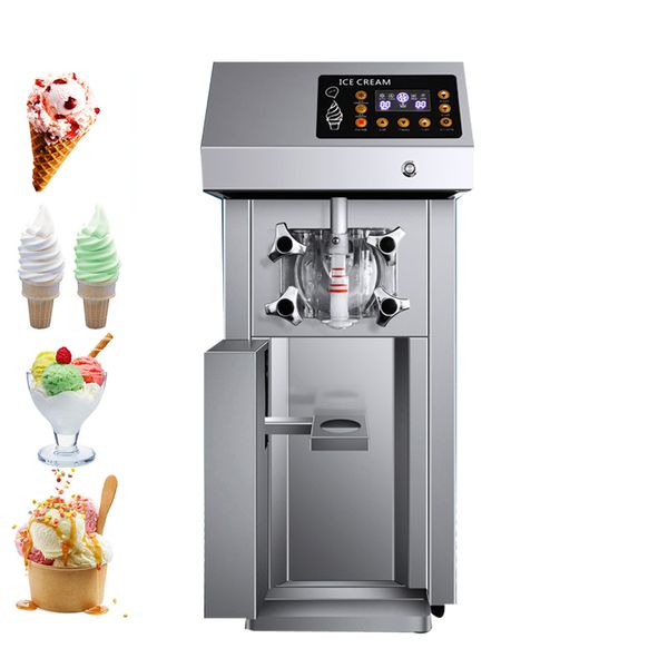 Machine commerciale de fabrication de crème glacée molle, édulcorant, Sundae, 1250W