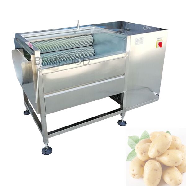 Machine à laver les carottes en acier inoxydable, rouleau de brosse industriel, nettoyage des légumes et des pommes de terre, fabricant d'épluchage, laveuse de manioc