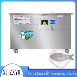 Rascador de escamas de pescado de acero inoxidable comercial tipo XT-ZXY01 fabricante de raspado eléctrico máquina de escamas de pescado de eliminación automática