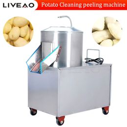 Commerciële zoete aardappelreinigingsmachine Aardappelschil Groentewasmachine