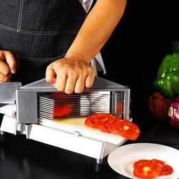 Trancheuse à tomates commerciale manuelle en acier inoxydable cuisine légumes Fruits Cutter Machine pour citron concombre Orange oignon tranchage