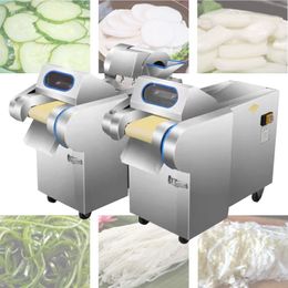 Máquina cortadora comercial de verduras para patatas, rábanos, puerros, repollo, cebollas verdes, cortador de verduras triturado