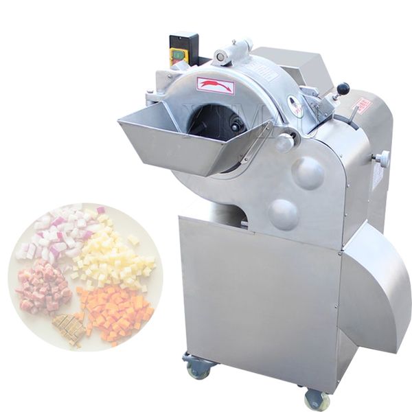 Machine de découpe de légumes commerciale Machine de découpe de nourriture en acier inoxydable coupe-légumes granulaire électrique