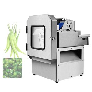 Déchiquetage de tranches de légumes commerciales coupées en sections Machine de découpe de légumes à conversion à double fréquence