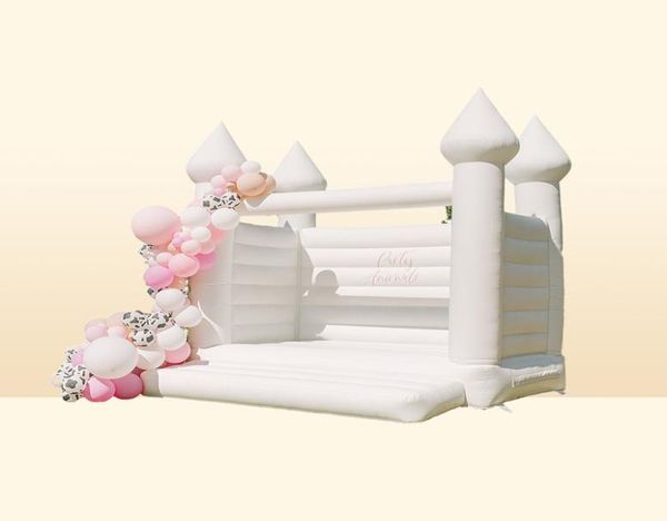 Maison de rebond blanc commercial Bouncy Bouncy Bouncing Adult Kids Bouncer pour la fête Games en plein air7244099