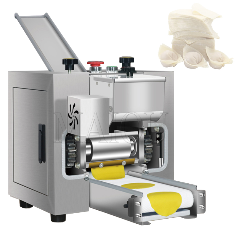 Commercial Wonton Dumpling Wrapper Maker Machine Round Dumpling Skin Pâte Trancheuse Rolling Press Making Square Electric 110 / 220V