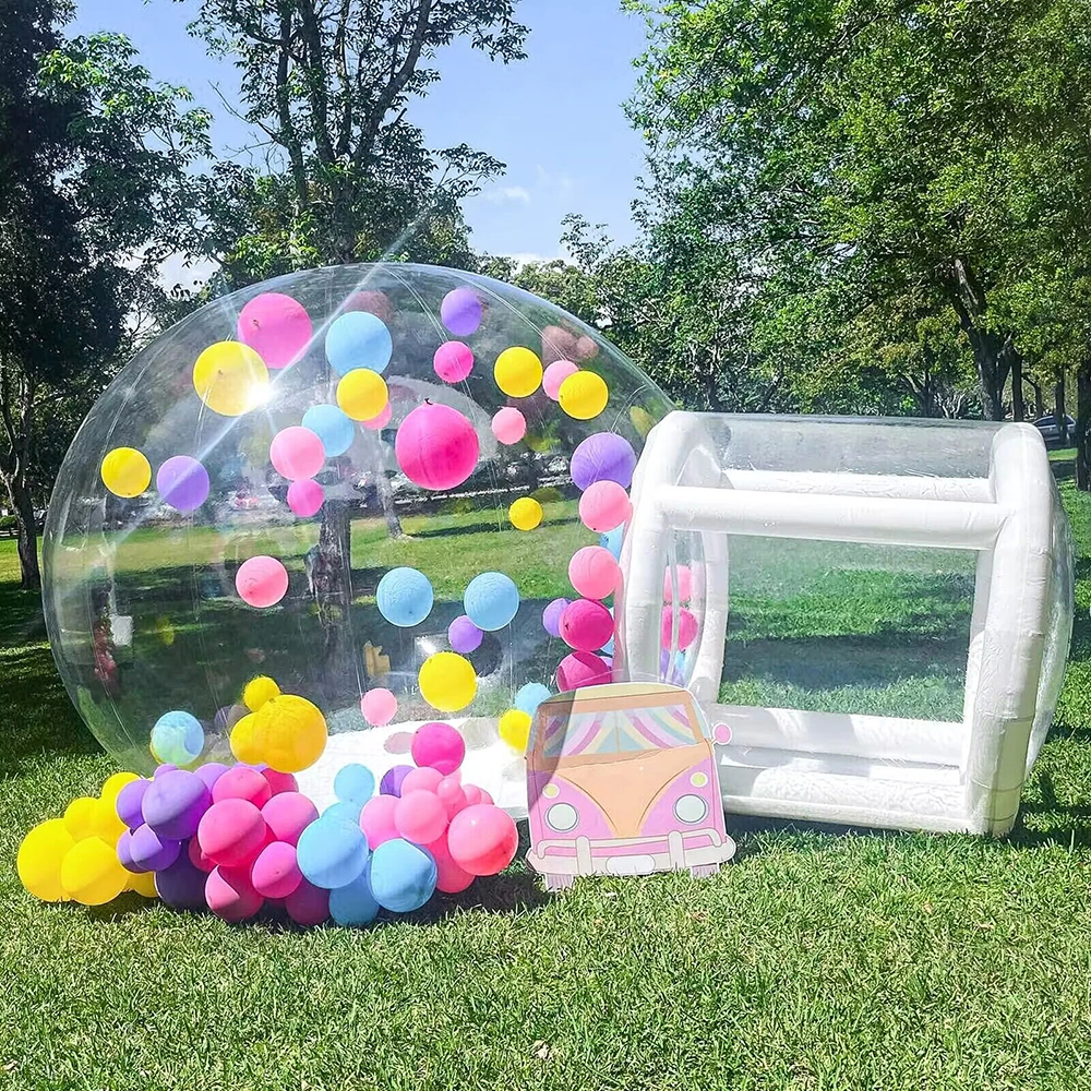 Balão Comérico Clear Inflable Bounce Bubble House Blow Up Ballons Tent transparente com tenda de bolhas de soprador para a festa Renta Free Ship