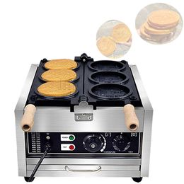 Commerciële Nieuwe Ontwerp Gouden Munt Wafel Machine Non-stick Snack Making Machine Ronde Vorm Wafelijzer voor Snack Apparatuur