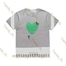 Commes des Garcon Play Designer Men's T Shirts CDGS Brand Small Red Heart Badge Casual Top Polo Shirt Kleding Hoogwaardige groothandel goedkoop 489