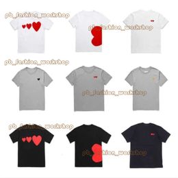commes des garcon Play Mens t Shirt Designer Love couple shirt Red Commes Heart Women red heart Garcons s Badge Des Quanlity Ts Cotton Cdg Broderie Short Sleeve 471