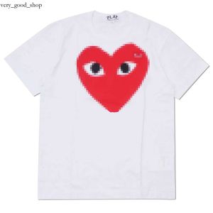 Commes des Garcon camiseta diseñadora camisetas para hombres com des Garcons Little Red Heart Play T Shirt White Mens White Medium Tee Rn1w11 923