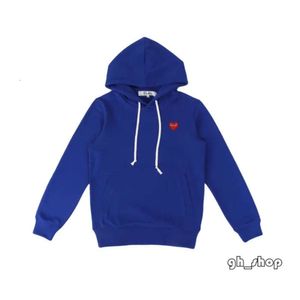 Commes Hoodie Heren Hoodies Sweatshirts Designer Cdgs Hoodie Com Des Garcons PLAY Sweatshirt CDG Rood Hart Hoodie met rits Merk Marineblauw Maat XL Play Hoodie 9418