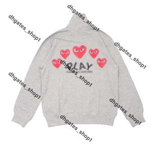 Comme à sweat à sweat à sweat à capuche lâche veste zipper sweat-shirt red coeur cdg sweat à sweat standard et pull en polaire femme garcons grenouille à manches longues cardigan wingan 214