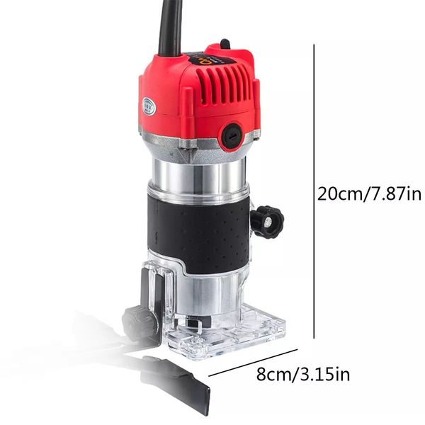 Herramientas comunes, recortadora eléctrica para carpintería de 3000W, fresadora de madera de 20000rpm, máquina cortadora con ranuras de grabado, enrutador de tallado