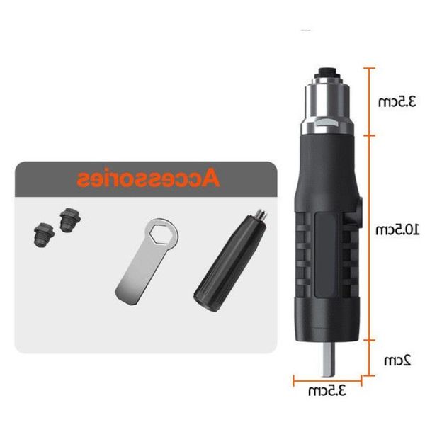 Adaptateur de rivetage pour pistolet électrique, outils communs, perceuse sans fil, Rivet en aluminium, écrou de rivetage, insertion de clous, accessoires électriques Vnseh