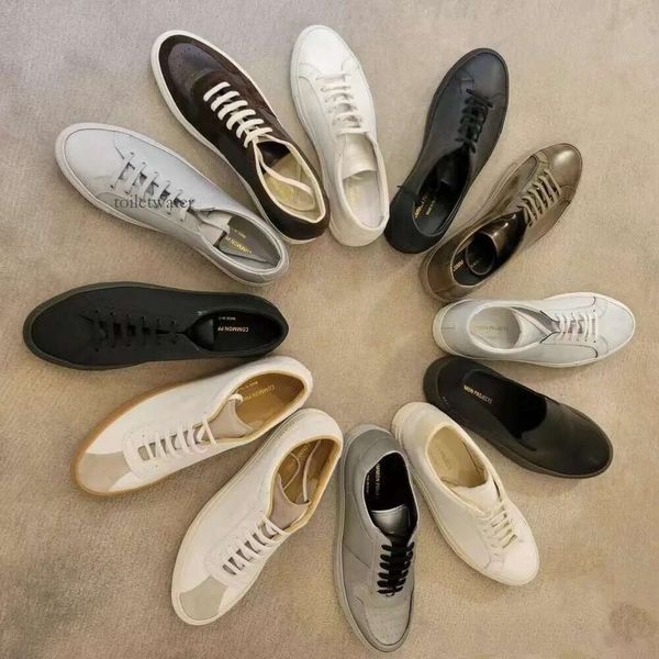 Commons Projections Designer Chaussures Locs de chaussures Sneakers Classic Blanc Noir Unisexe Couples de mode Paris homme Skate Chaussures Commons - White Leathers Casual Shoe Ws