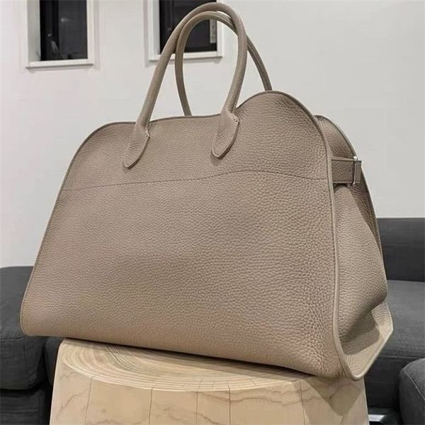 Sacs fourre-tout de designer de banlieue The Row Margaux Womens Sac à main simple Sac à sourcils noir Luxe Casual Mode Populaire Sac en cuir en daim moderne XB102