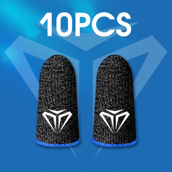 Comunicaciones 10PCS Juego para teléfono móvil Finger Goe Sleeve Puntas de los dedos antideslizantes transpirables para juegos de acción FPS MOBA como PUBG COD LOL CF