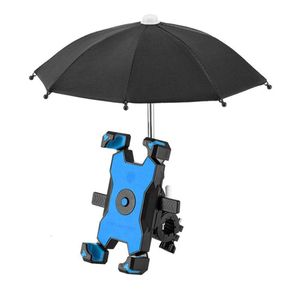 Support de téléphone de vélo de communication avec parapluie 4,5 