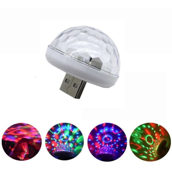 Communications Lampe LED brillante colorée USB 2.0 clignotante pour fête de famille, lumière de scène disco pour téléphone portable, adaptateur secteur de banque d'alimentation