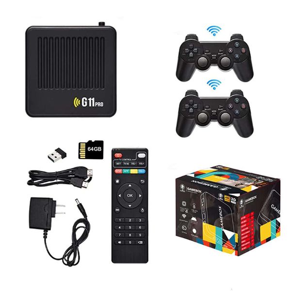 Consola de comunicaciones Smart Box 2 1 Construido en 40000 Controladores inalámbricos duales 2.4G Juegos 4K TV Out Videojuego