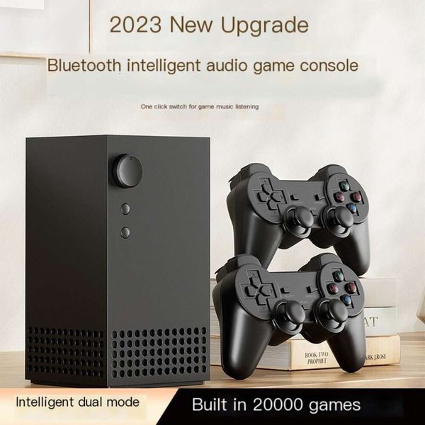 Consola de comunicaciones Altavoz inalámbrico 2 en 1 Más de 15000 juegos Efecto de sonido HIFI Juego de música de 360 ​​° Conmutación de modo dual TV familiar Caja de juegos