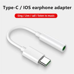 Adaptador de auriculares de comunicaciones para Huaiwei Xiaomi Type-c Aux Convertidor de auriculares en Ios 14 11 12 13 a 3,5 mm Jack Hembra Macho Adaptadores de cargador