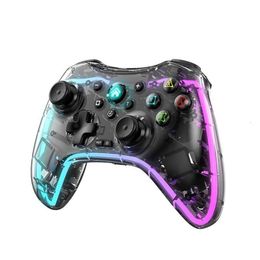 Communicatie voor computer X-360-modus voor NS Switch Console Game Controller Draadloos BT Transparant LED Lichtgevende gamepad Joystick