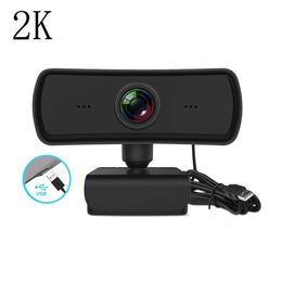 Communications caméra d'ordinateur Full HD 1080P Webcam USB Web Cam Microphone intégré pour ordinateur portable de bureau Youtube Skype