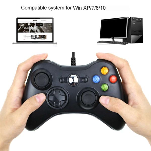 Communications Ordinateur professionnel manette de jeu Windows WIN10 Win7 Win8 USB contrôleur de jeu filaire ordinateur portable ordinateur de bureau Joystick Double Vibration