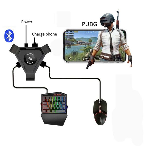 Communications PUBG COD CF FPS manette de jeu téléphone clavier souris contrôleur adaptateur de jeu convertisseur, jouer directement avec les joueurs mobiles