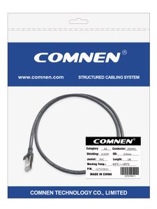 Comnen Ethernet-kabel 0,2-10 m Cat6a 28AWG Gigabit High Speed Internet Cable RJ45 F/UTP Netwerk LAN CORD VOOR PC PS5 PS4 PS4 PS3 XBOX