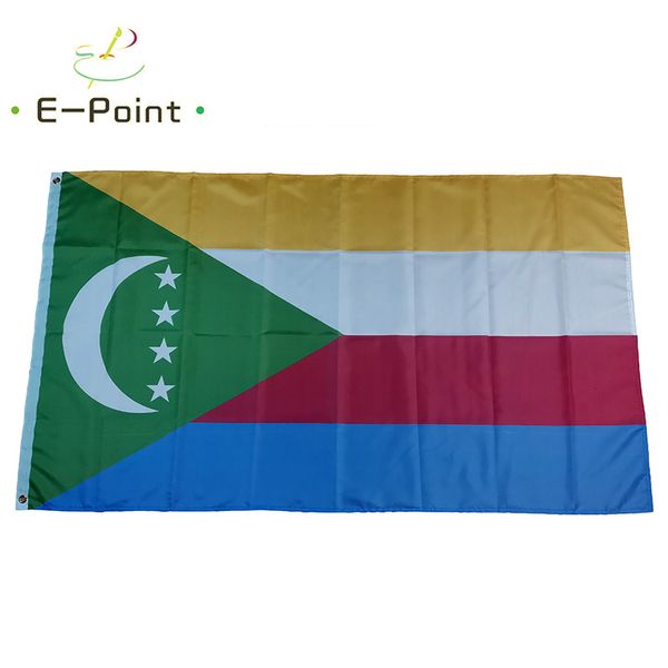 Drapeau des Comores Pays National 3 * 5ft (90cm * 150cm) Polyester Bannière Décoration volant maison jardin drapeaux