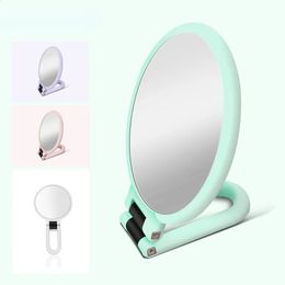 Miroir de maquillage grossissant Compact 2/5/10/15X miroir de vanité de maquillage Double face miroir à main miroir Compact outils cosmétiques 231030