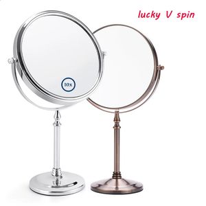 Miroir de maquillage compact à grossissement 5X 7X 10X de 8 pouces, miroir cosmétique de bureau professionnel rotatif à 360 degrés, loupe double face de 8 pouces 231030