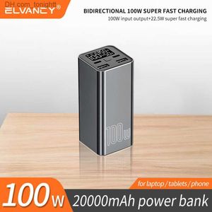 Banque d'alimentation pour ordinateur portable 100 W compacte et haute puissance, alimentation mobile bidirectionnelle à charge super rapide compatible 20 000 milliampères Q230826