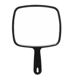 Espejos compactos 1 espejo de mano mango largo Salón de belleza peluquería peluquería con cabello y maquillaje 31.5x23cm Q240509