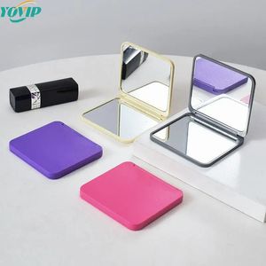 Miroirs compacts 1 Pc miroir de maquillage carré Portable mignon fille cadeau main Mini miroir poche Double face miroir de maquillage Compact Multi couleur 231202