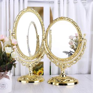 Miroirs compacts 2 côtés miroir de maquillage support Table miroir cosmétique miroirs de commode en plastique outils 231120