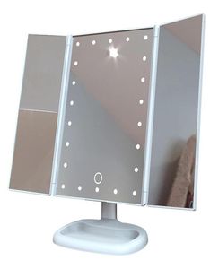 Miroirs compacts 3 couleurs miroir de maquillage LED lumière vanité tactile Sn grossissant Flexible cosmétique USB batterie utilisation Tools7086792
