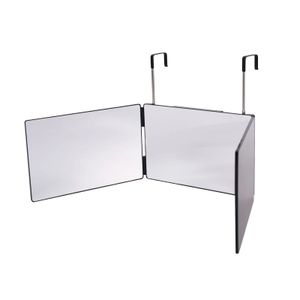 Compacte spiegels 3-wegspiegel voor zelfhaar knippen 360 driebladige haarsnitspiegel voor heren Dames Make-upspiegel zwart 231122