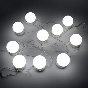 Compacte spiegels DA26 Make-upspiegel Vanity LED-lamp 10 lampen Kit USB-oplaadpoort Cosmetische verlichte make-upspiegels Lamp Verstelbare helderheid 231021