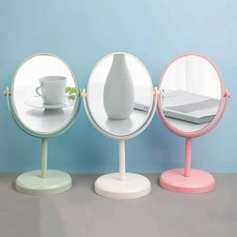 Miroirs compacts Mador de bureau Table des femmes rotation à haute définition haute définition Ovale portable Recharge Portable Tool Q240509