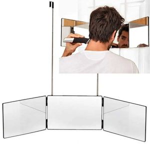 Miroirs compacts Miroir à trois fois durable à 360 degrés avec un maquillage d'application large Q240509