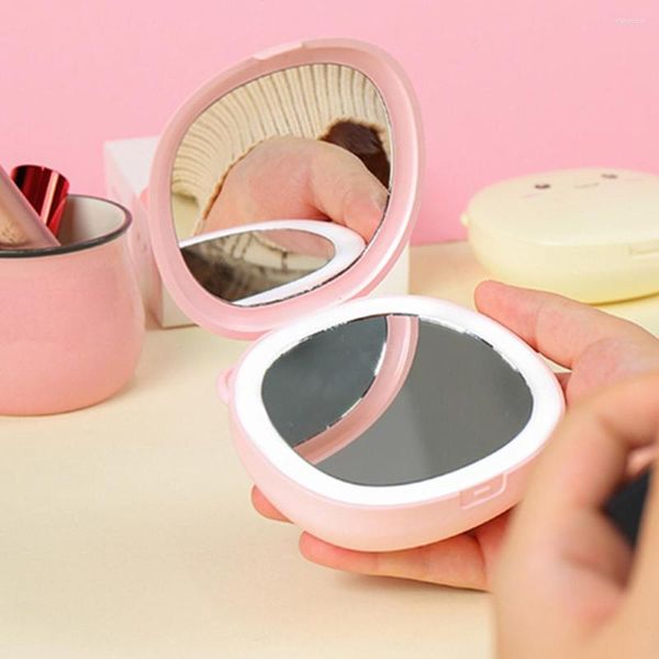 Miroirs compacts Pliant Maquillage Miroir À Main Mini Portable Usb Charge Réchauffeur Cosmétique Artefact Pour Les Filles