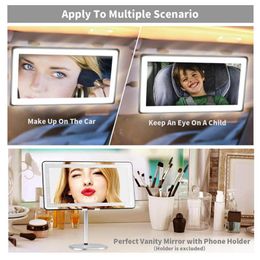 Espejos compactos para VIP Universal Car Led Makeup Mirror Interior 1PcsCompact